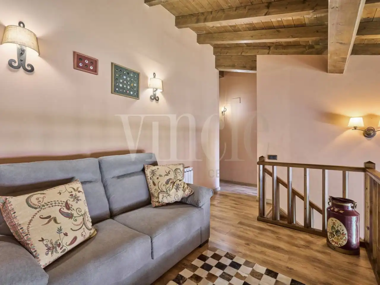 Sala de estar de Casa adosada en venta en Montellà i Martinet con Calefacción, Parquet y Terraza