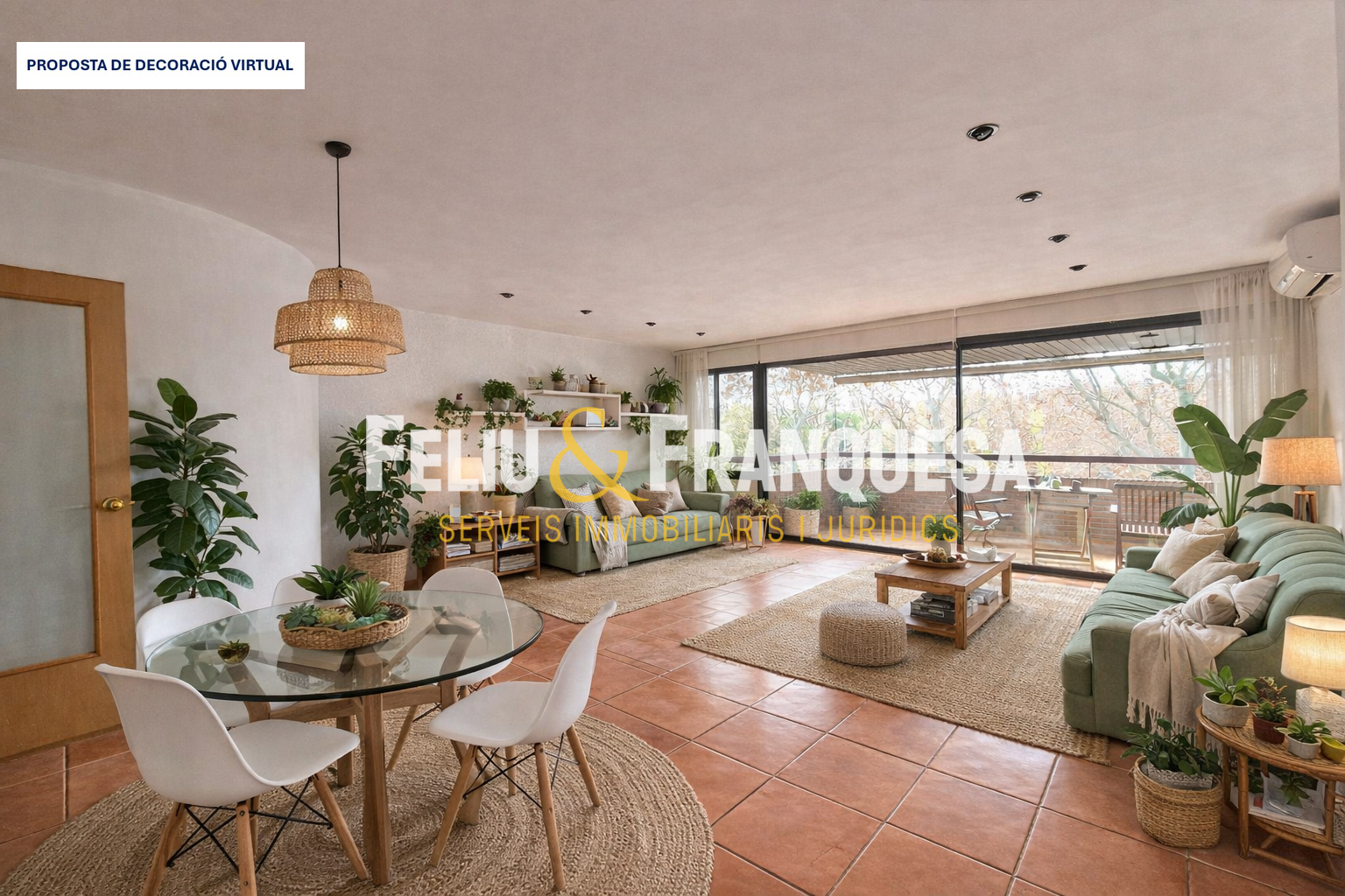 Sala d'estar de Àtic en venda en Sant Cugat del Vallès amb Calefacció, Jardí privat i Terrassa