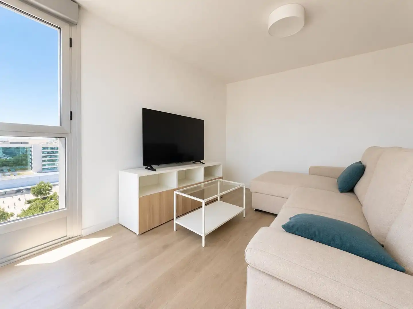 Wohnzimmer von Wohnung zur Miete in Valencia mit Klimaanlage, Heizung und Möbliert