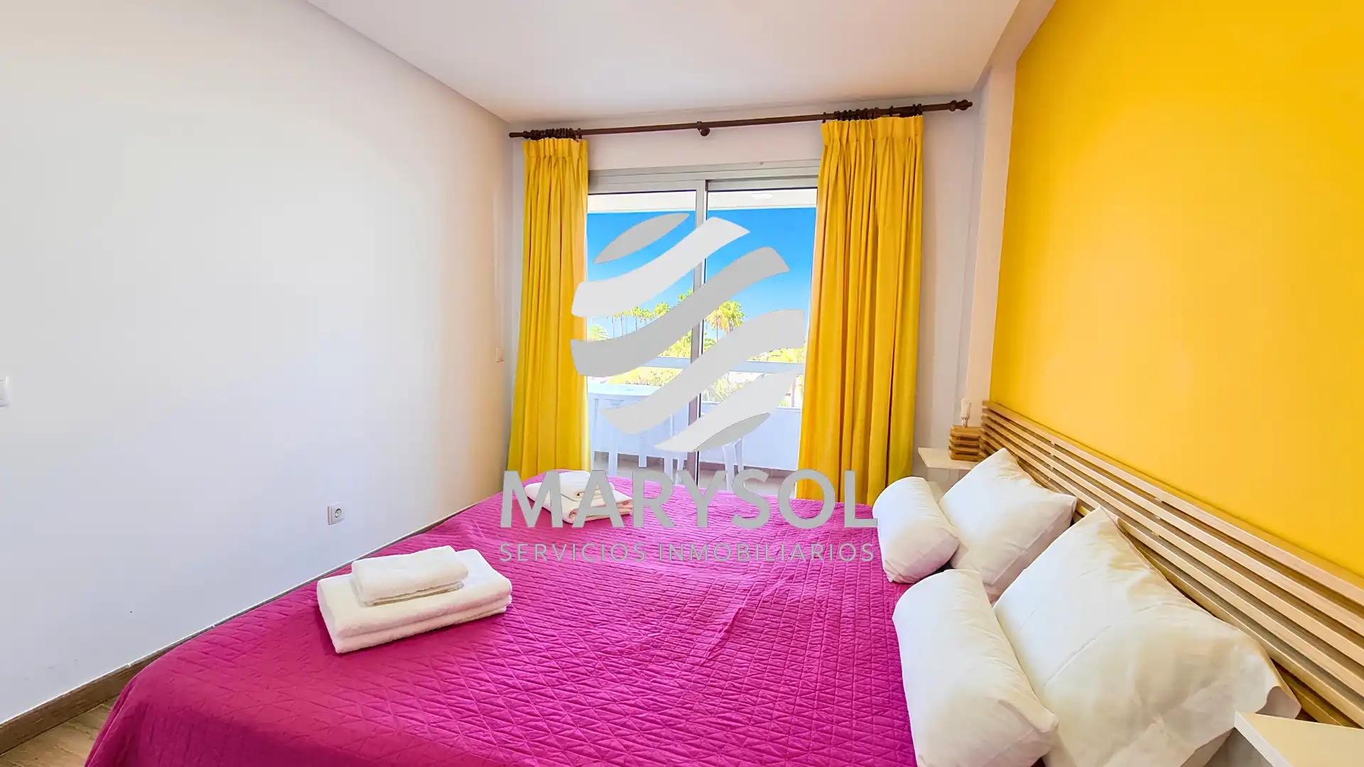 Schlafzimmer von Wohnungen zur Miete in San Bartolomé de Tirajana mit Klimaanlage, Terrasse und Möbliert