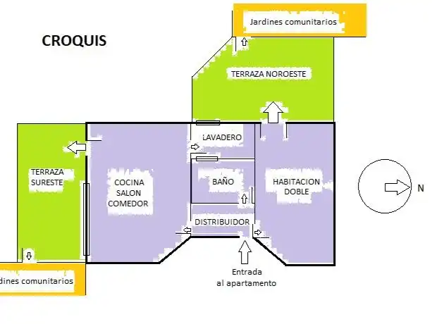 Appartement compact avec piscine à vendre à Carretera General San Cosme 11