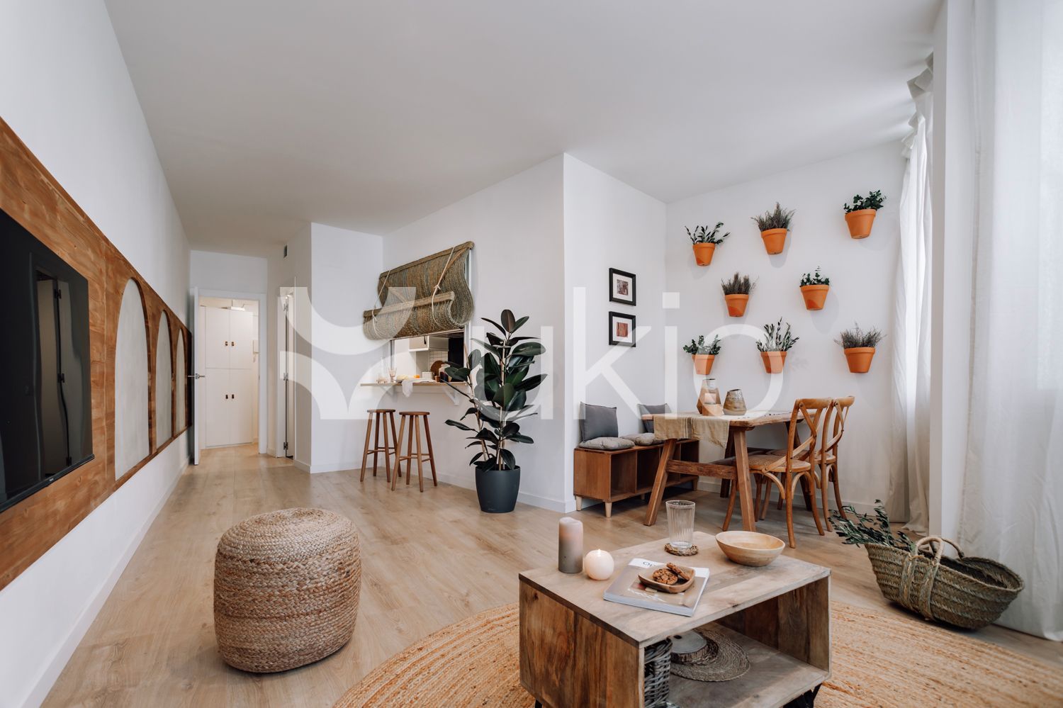 Sala d'estar de Apartament de lloguer en  Barcelona Capital amb Aire condicionat, Calefacció i Moblat