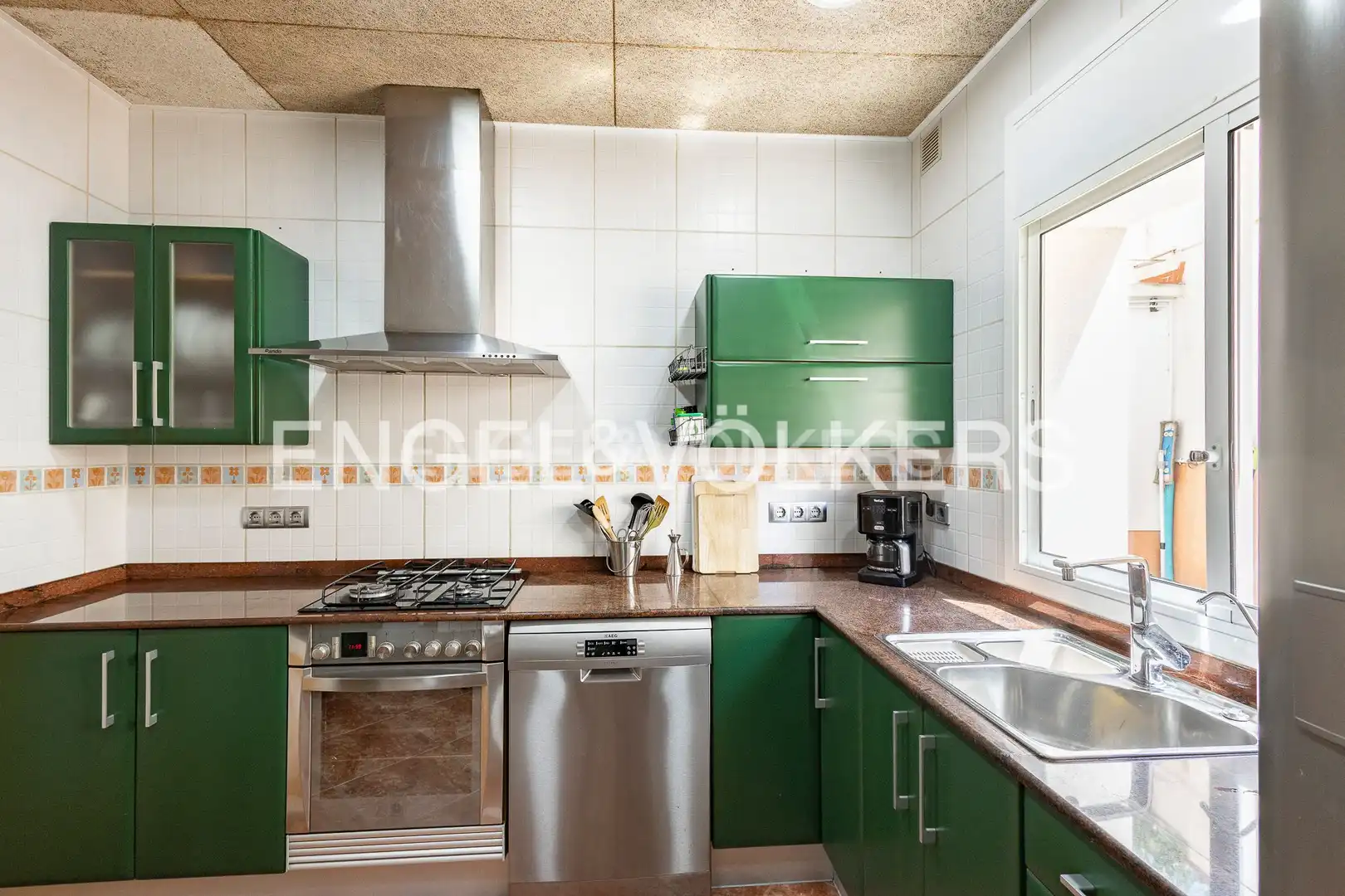 Küche von Wohnung zur Miete in Esplugues de Llobregat mit Klimaanlage, Heizung und Parkett