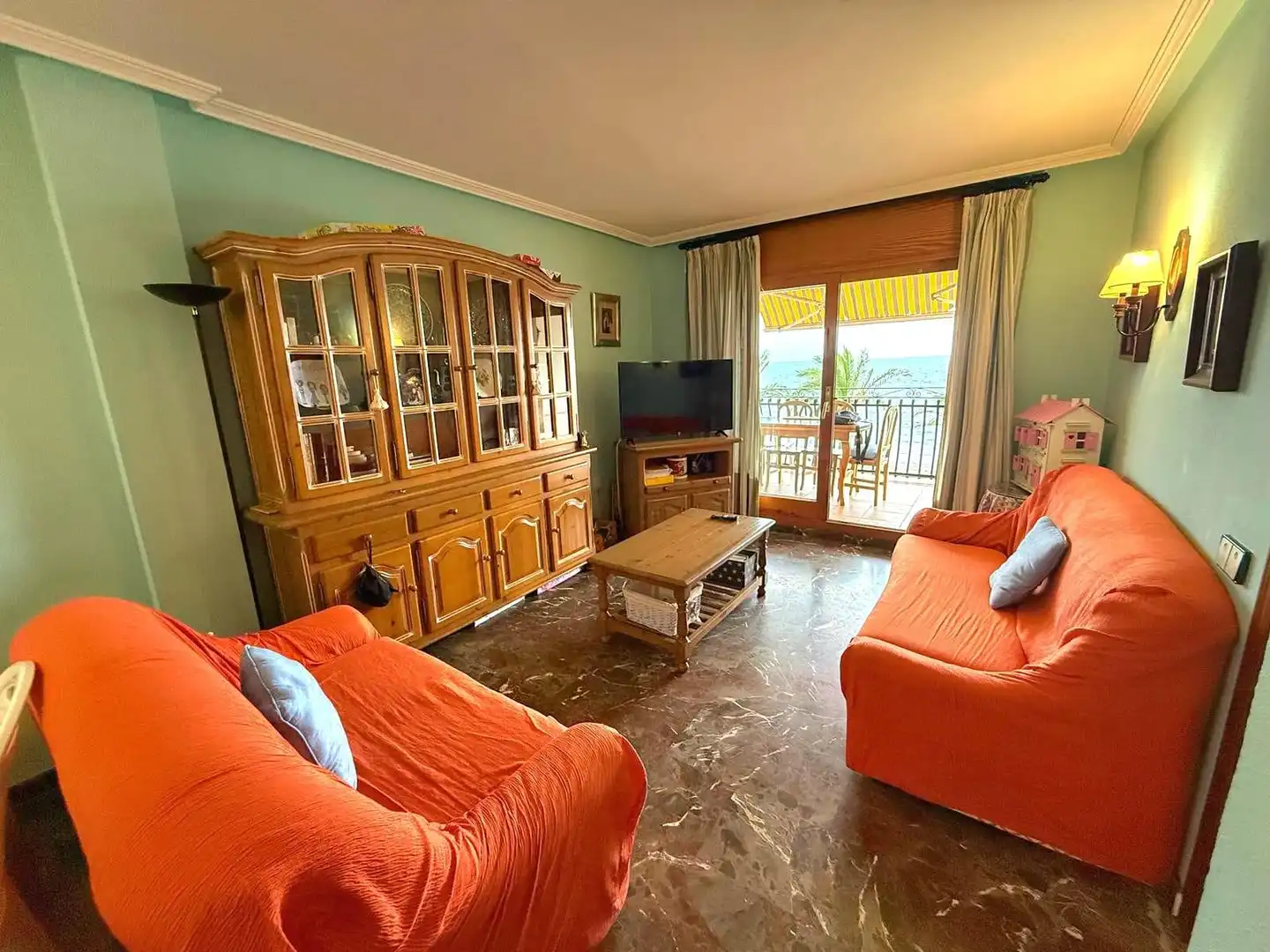 Sala de estar de Apartamento en venta en Calafell con Calefacción, Jardín privado y Terraza