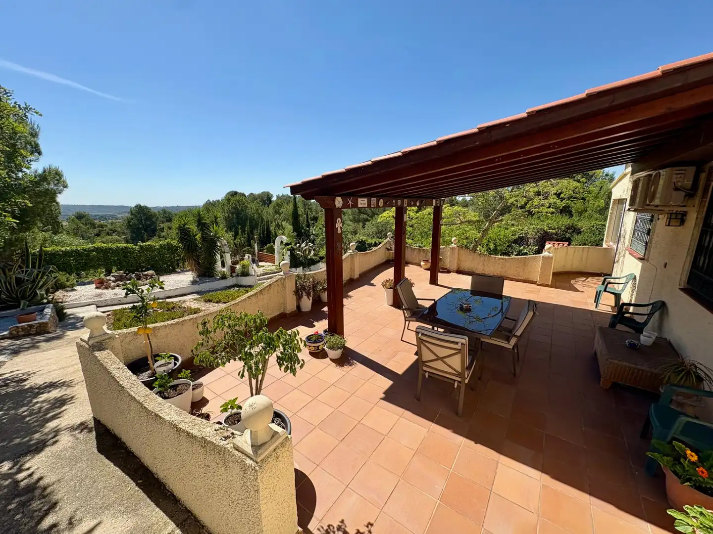 Terrassa de Casa o xalet en venda en Cheste amb Aire condicionat, Calefacció i Jardí privat