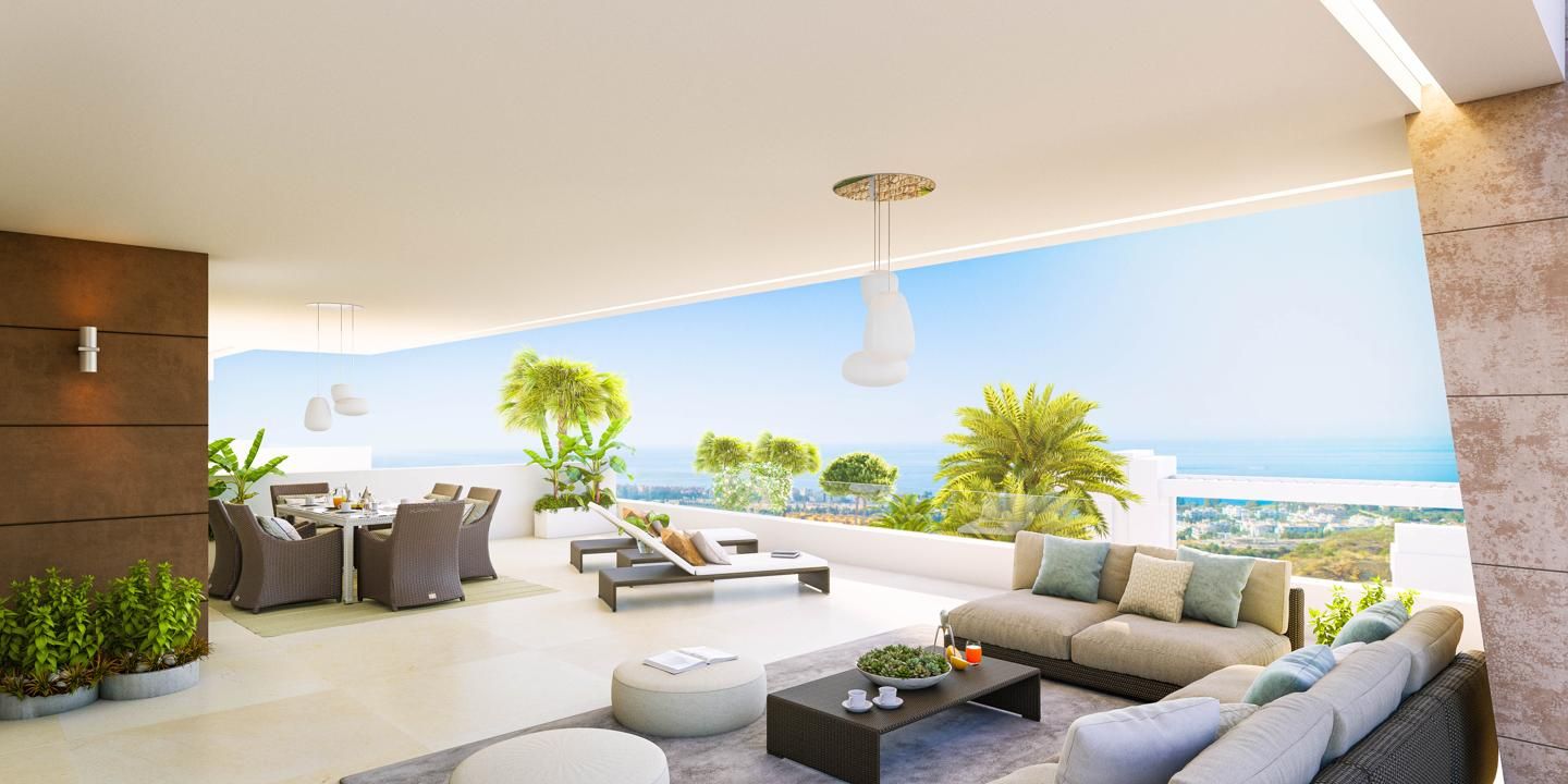 Terrassa de Apartament en venda en Estepona amb Aire condicionat, Jardí privat i Terrassa