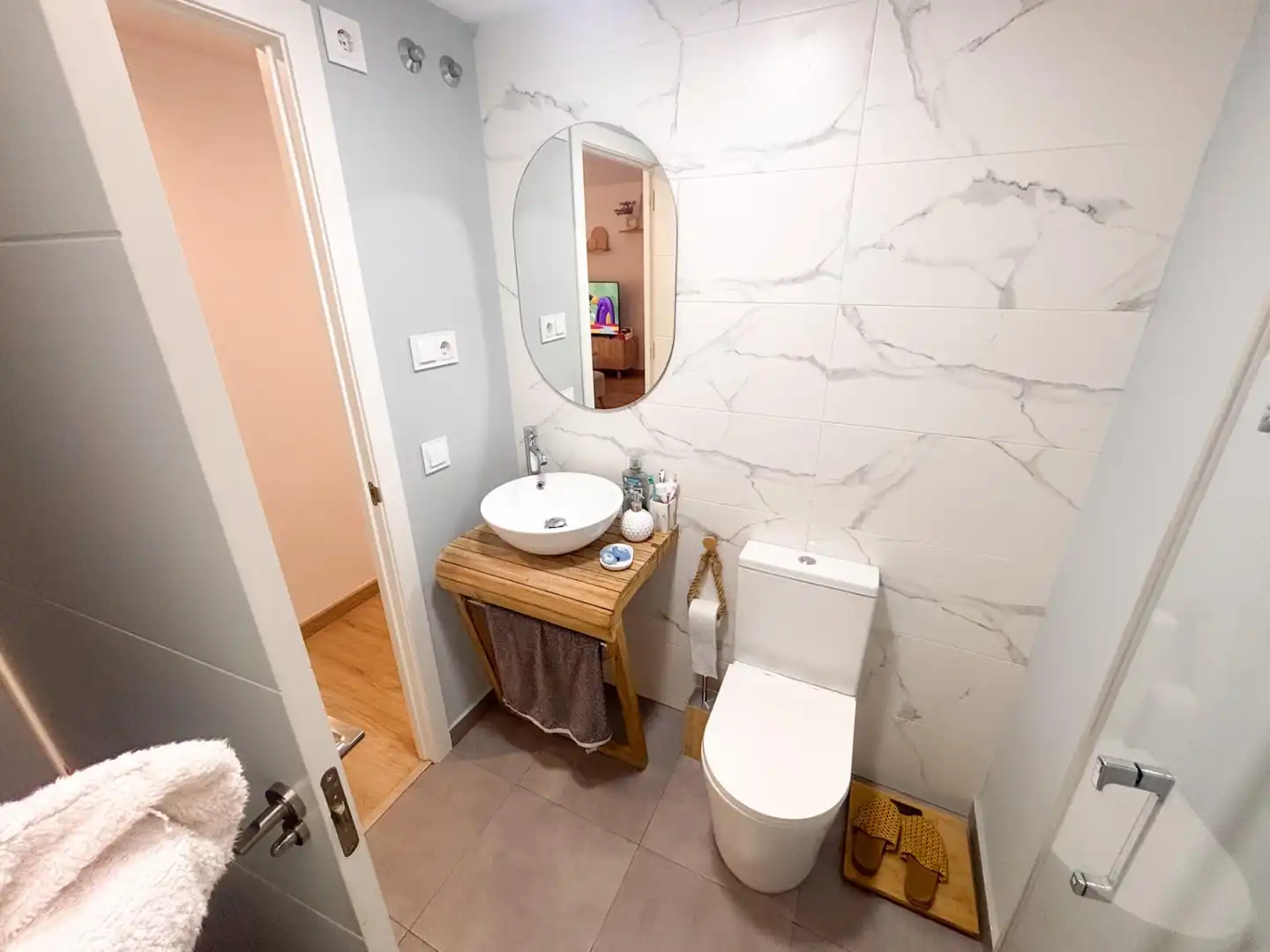 Badezimmer von Wohnung zum Verkauf in Torrevieja mit Klimaanlage, Möbliert und Balkon