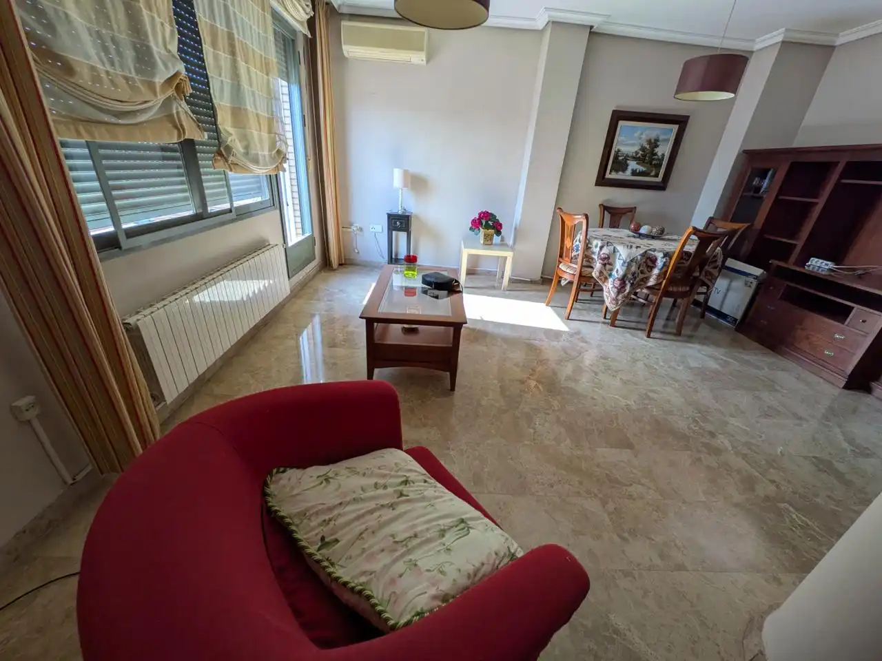 Sala de estar de Ático de alquiler en Albacete con Aire acondicionado, Calefacción y Terraza