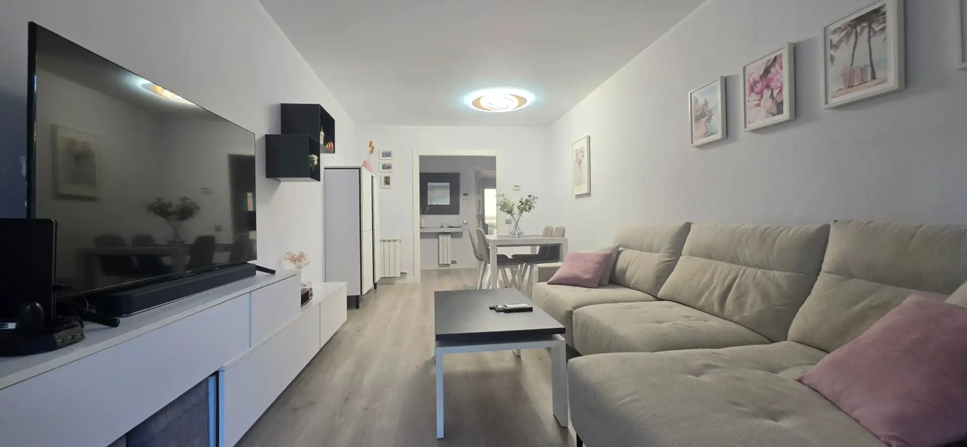 Wohnzimmer von Wohnung zum Verkauf in Sant Adrià de Besòs mit Klimaanlage, Heizung und Parkett