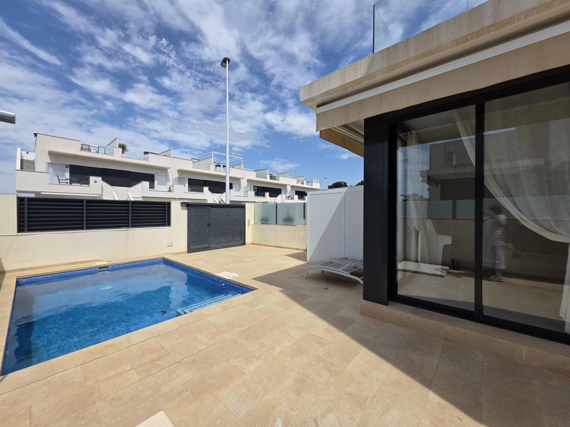 Swimming pool of Single-family semi-detached for sale in San Pedro del Pinatar  with Air Conditioner, Private garden and Terrace