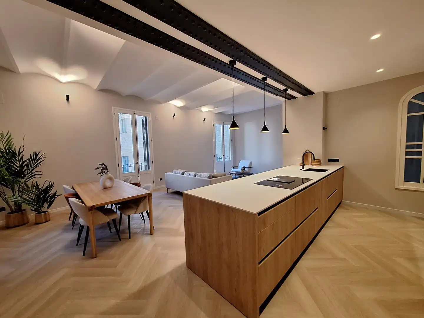 Kitchen of Flat for sale in  Barcelona Capital  with Air Conditioner, Heating and Balcony