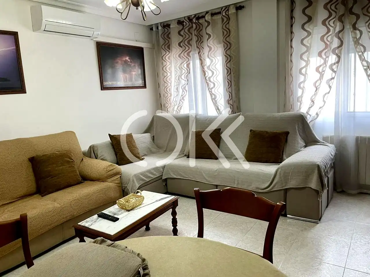 Living room of Ground floor for rent in Coria  with Air Conditioner, Heating and Furnished