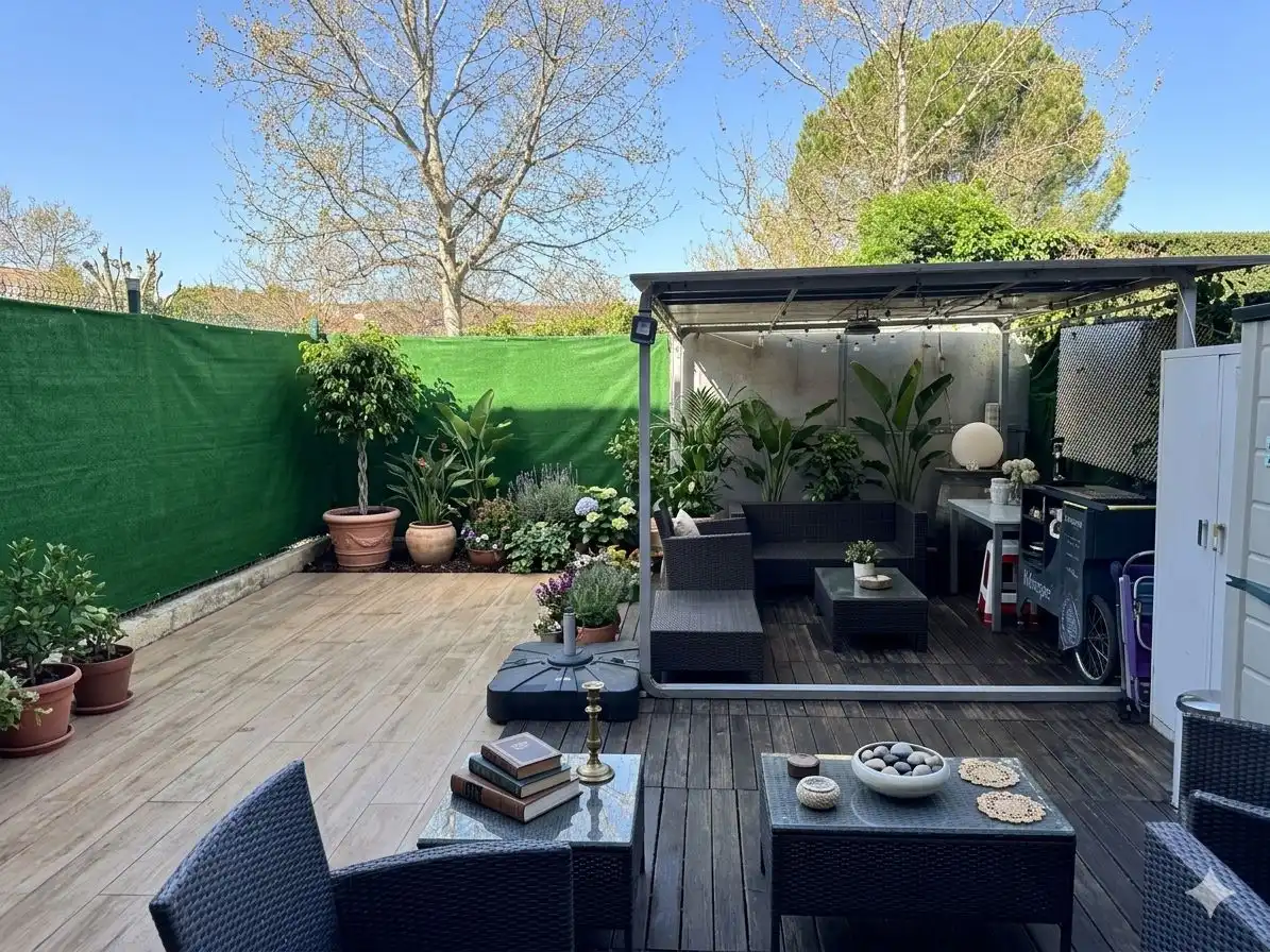 Terraza de Casa adosada en venta en Rivas-Vaciamadrid con Aire acondicionado, Calefacción y Jardín privado