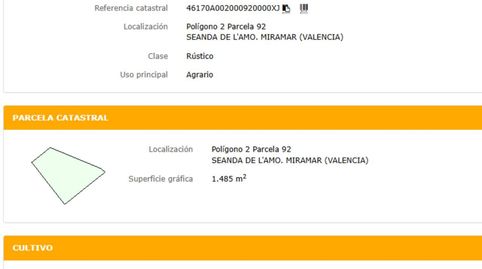 Foto 2 de Terreno en venta en Camino Senda de L´amo, 115, Miramar, Valencia