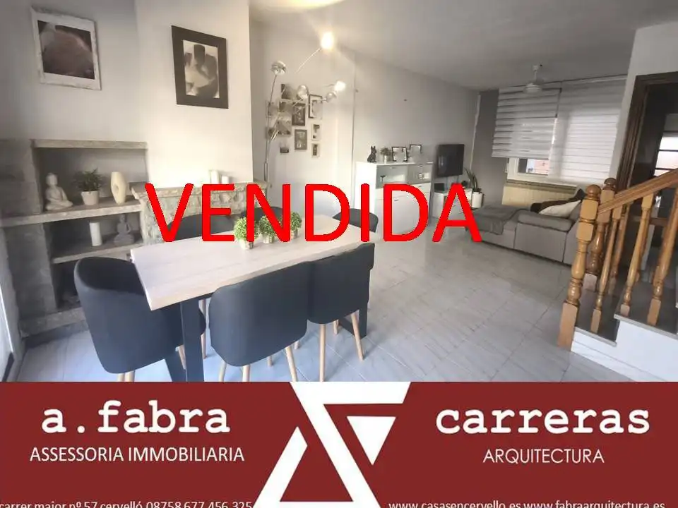 Vista exterior de Casa adosada en venta en Cervelló con Aire acondicionado, Calefacción y Terraza