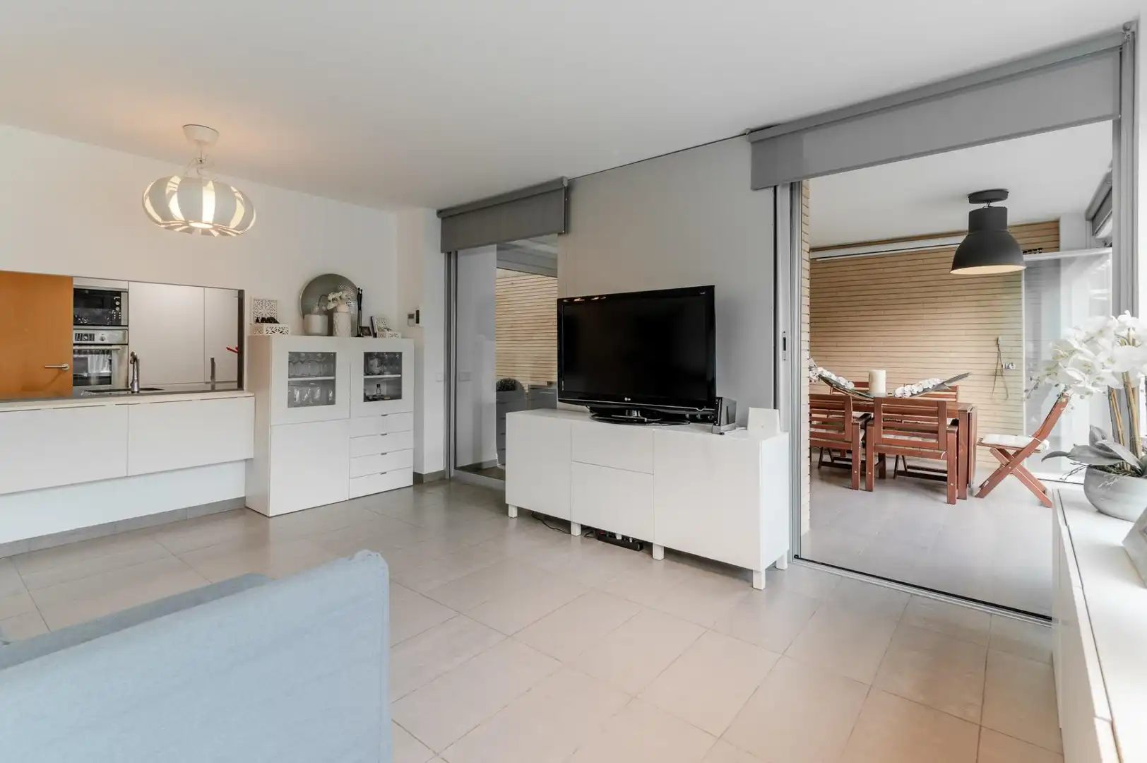 Sala d'estar de Apartament en venda en Oropesa del Mar / Orpesa amb Aire condicionat, Jardí privat i Terrassa