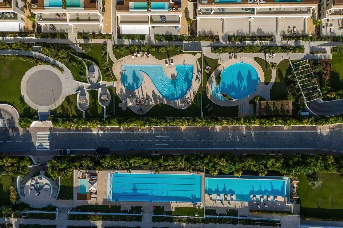 Piscina de Apartament de lloguer en Marbella amb Aire condicionat, Calefacció i Terrassa