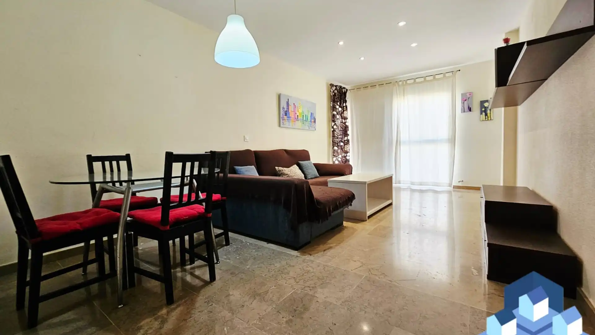 Living room of Flat for sale in Lorca  with Air Conditioner and Furnished