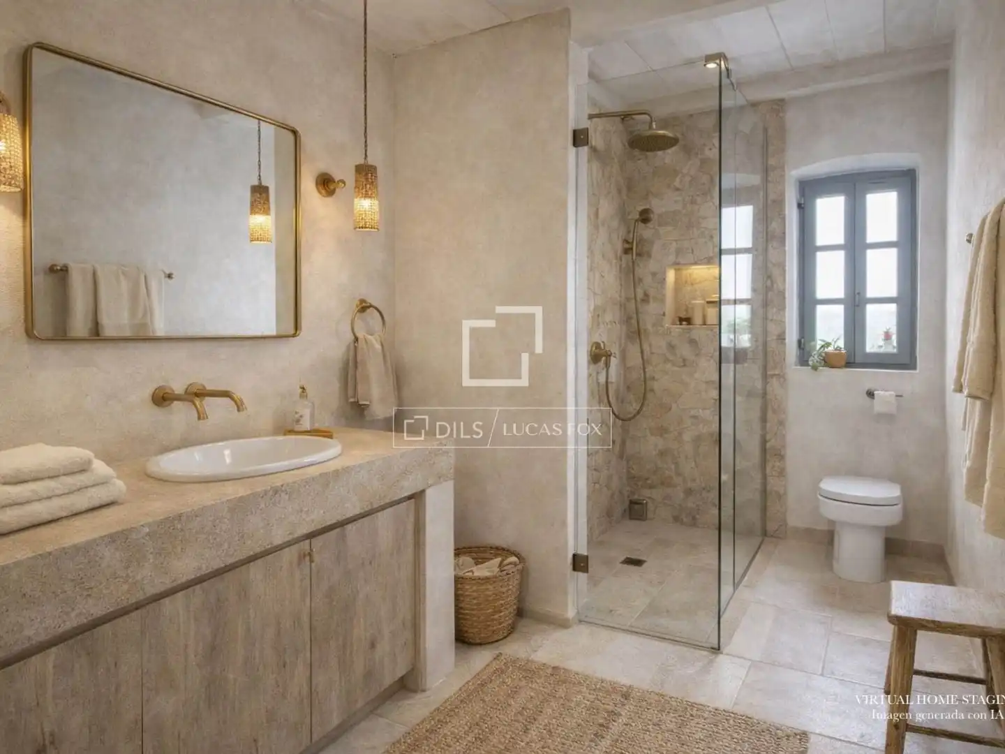 Baño de Finca rústica en venta en Banyalbufar con Jardín privado y Piscina