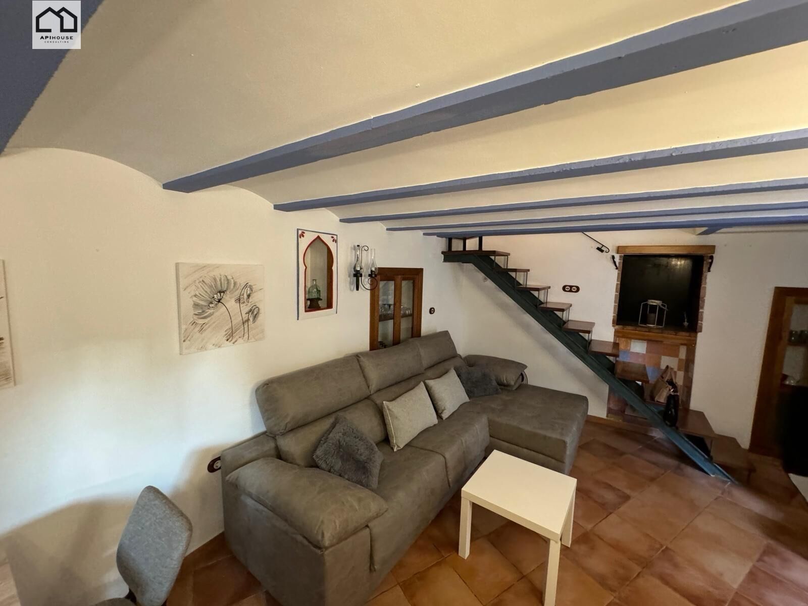 Sala de estar de Casa adosada en venta en Bullas con Aire acondicionado, Amueblado y Balcón