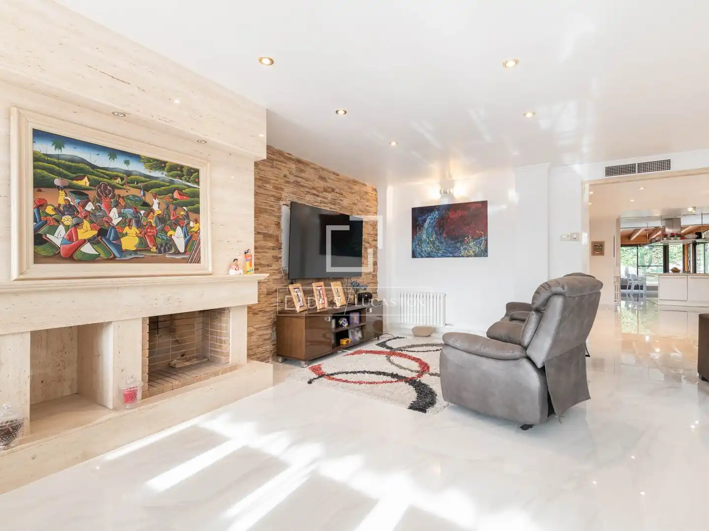 Living room of Houses for rent in Castelldefels  with Air Conditioner, Heating and Private garden