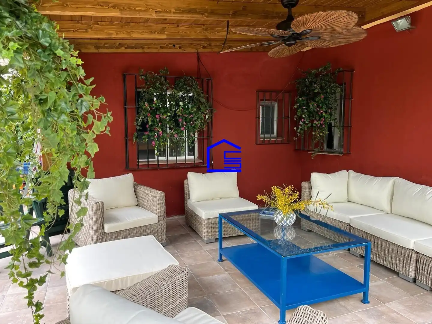 Terraza de Casa o chalet de alquiler en El Puerto de Santa María con Aire acondicionado, Calefacción y Jardín privado