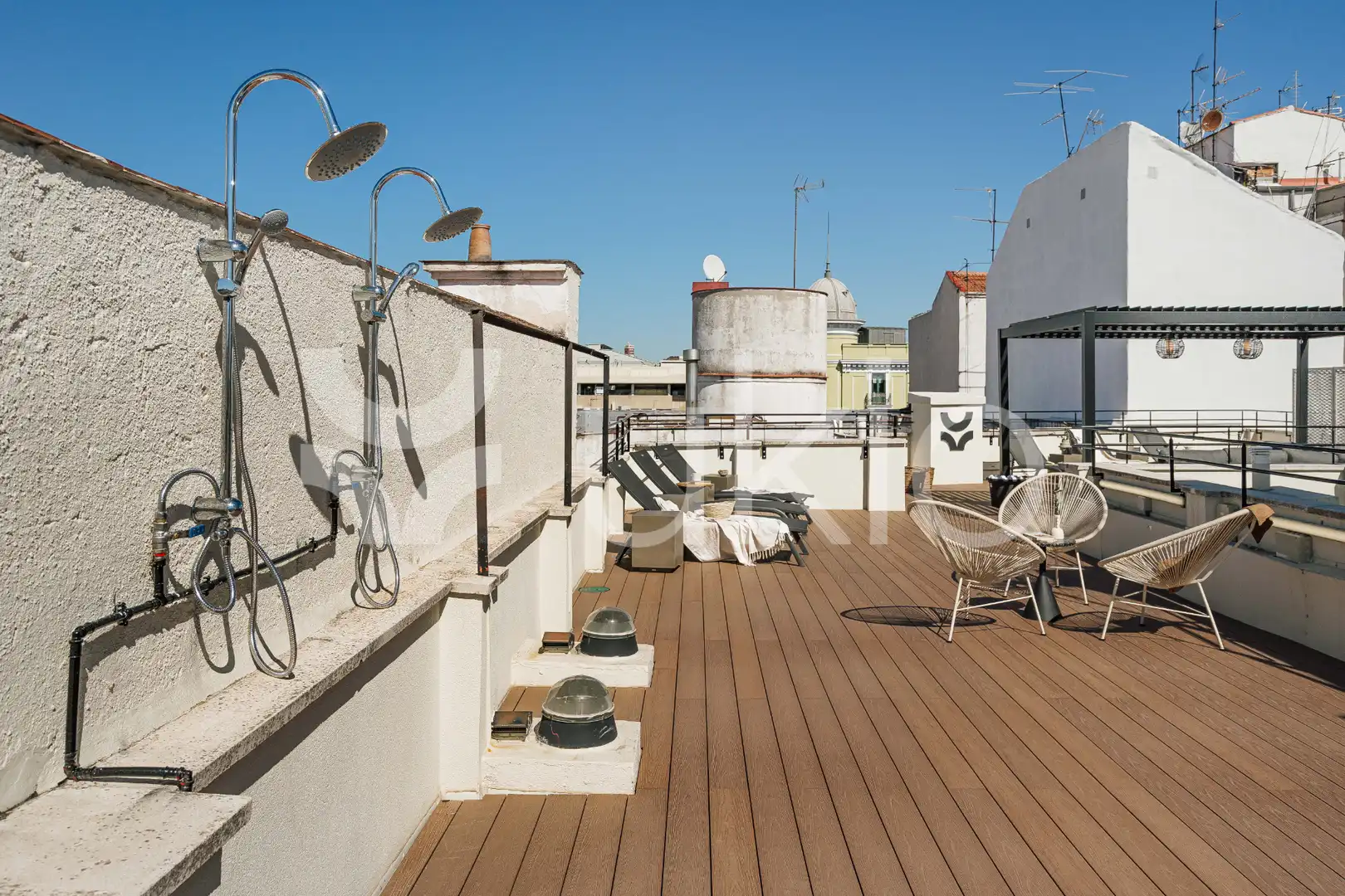 Terrasse von Wohnungen zur Miete in Madrid mit Klimaanlage, Heizung und Möbliert