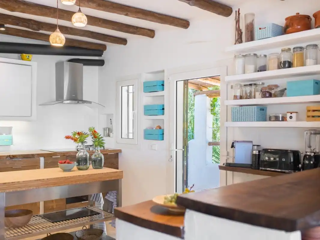 Kitchen of Houses for sale in Sant Josep de sa Talaia  with Air Conditioner, Heating and Private garden