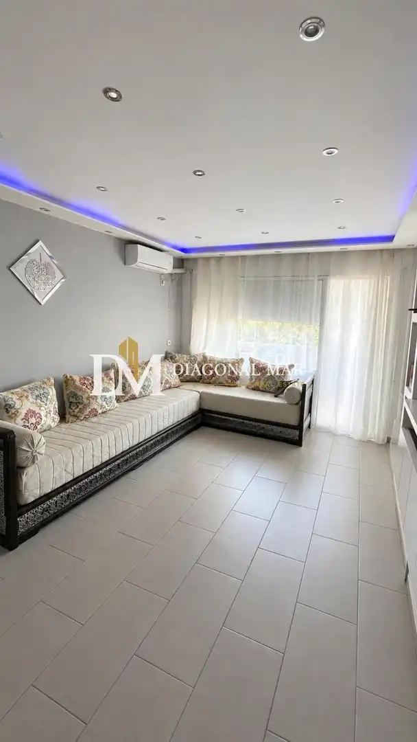 Sala de estar de Piso en venta en Sant Adrià de Besòs con Aire acondicionado, Amueblado y Balcón