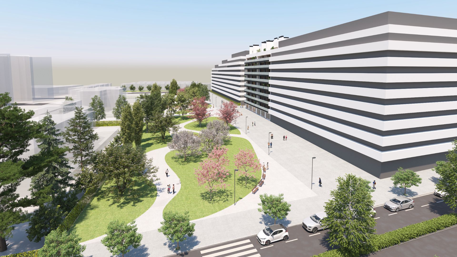 Vista exterior de Pis en venda en Burlada / Burlata amb Calefacció, Parquet i Terrassa