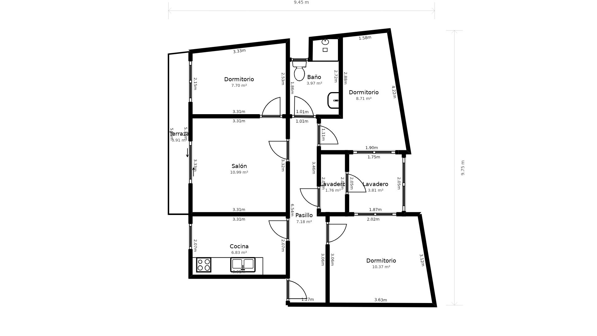Flat for sale in Igualada  with Washing machine
