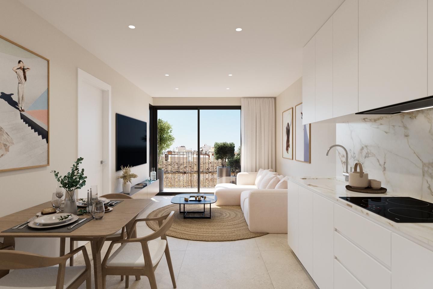 Sala de estar de Apartamento en venta en Santa Pola con Terraza