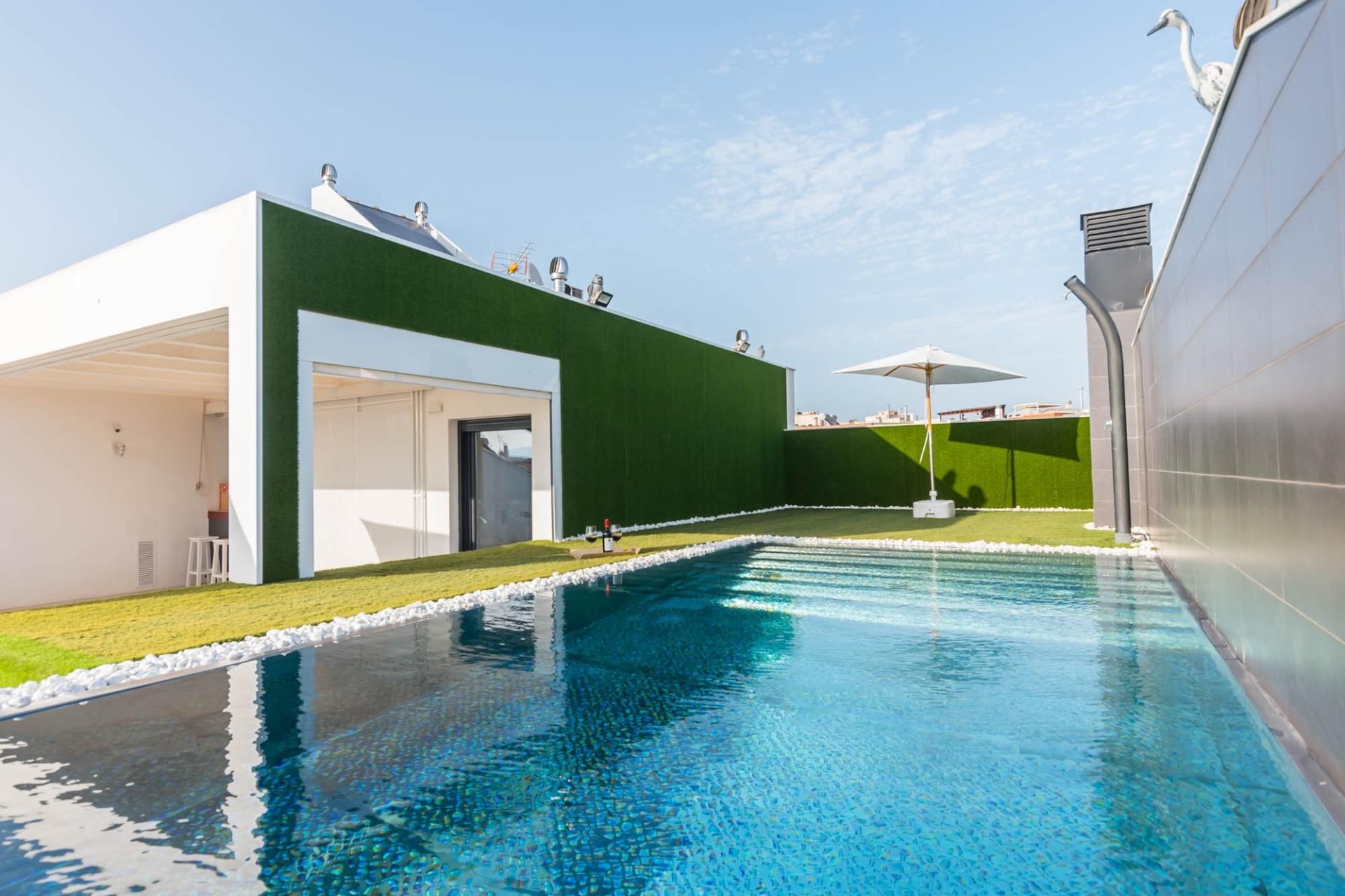 Swimming pool of Single-family semi-detached for sale in Molina de Segura  with Air Conditioner, Heating and Private garden