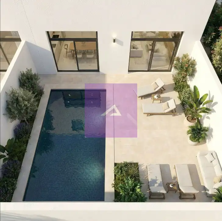 Terrasse von Einfamilien-Reihenhaus zum Verkauf in Silla mit Klimaanlage, Privatgarten und Terrasse