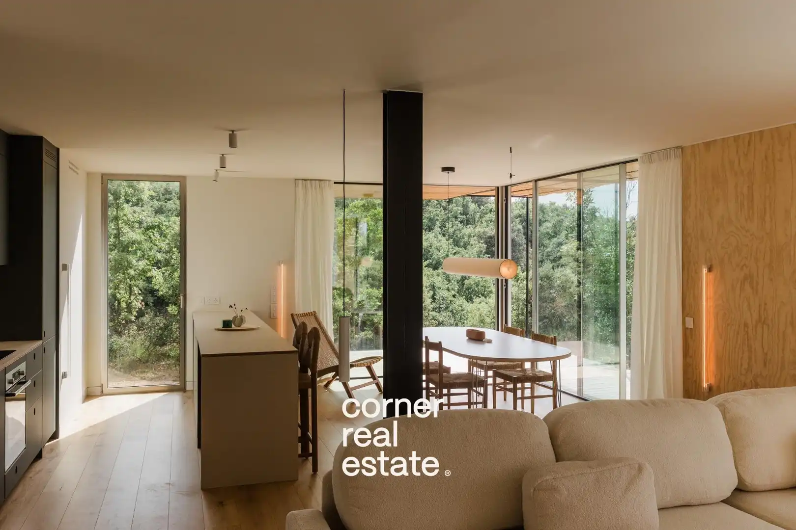 Living room of Houses for sale in Sant Cugat del Vallès  with Air Conditioner, Heating and Private garden