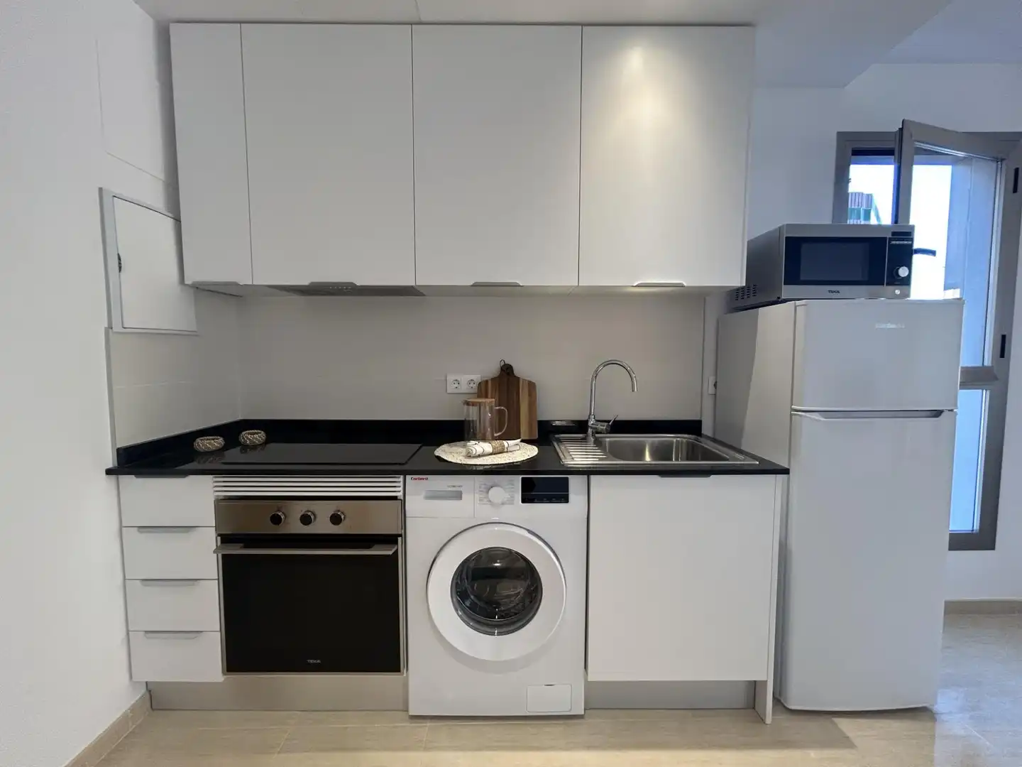 Cocina de Apartamento de alquiler en Burriana / Borriana con Aire acondicionado, Calefacción y Amueblado