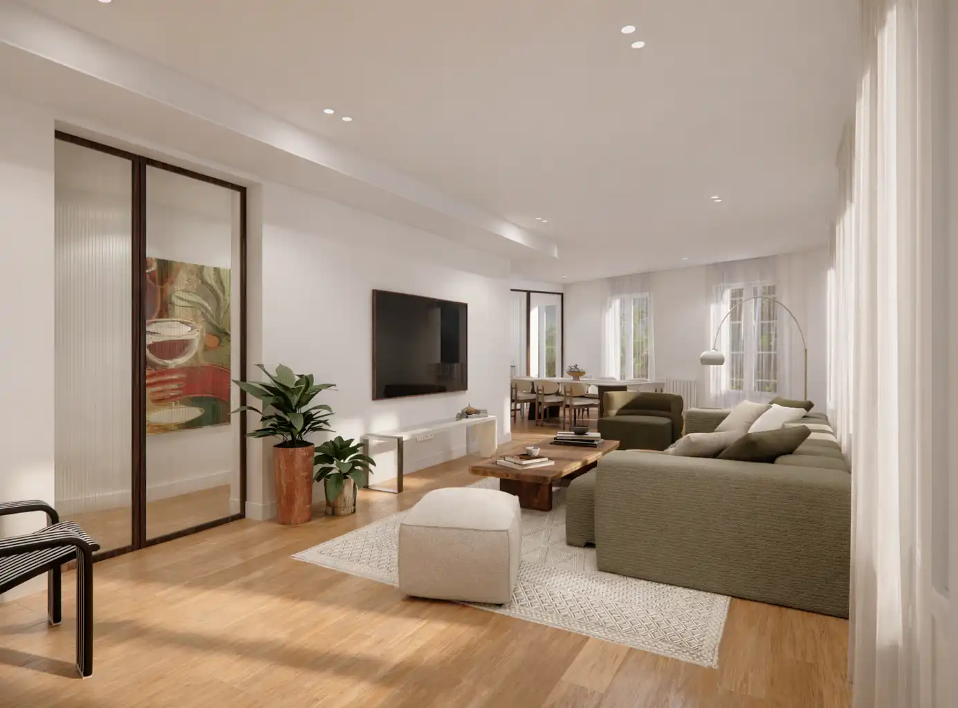 Sala de estar de Piso en venta en Madrid con Calefacción, Trastero y Balcón
