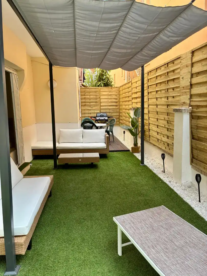 Terraza de Apartamento de alquiler en Calafell con Jardín privado, Amueblado y Horno