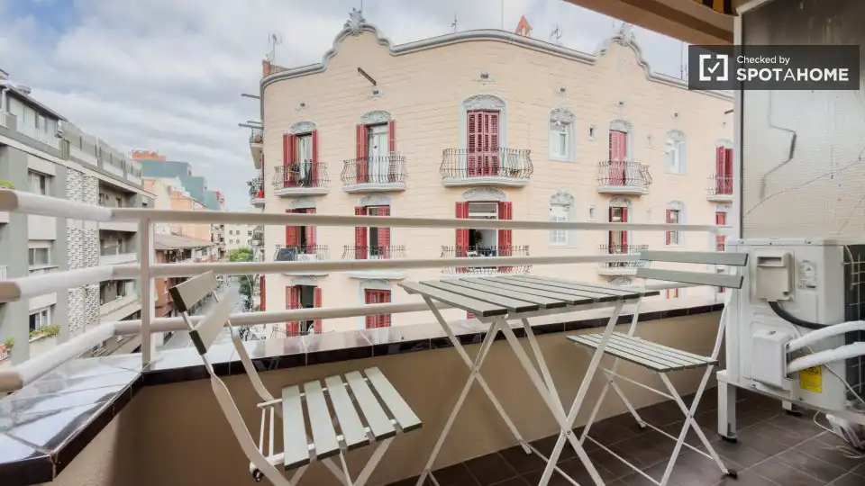 Terraza de Piso de alquiler en Barcelona con Aire acondicionado, Calefacción y Amueblado