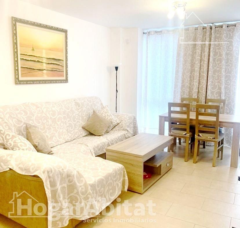 Living room of Flat for sale in Sagunto / Sagunt  with Air Conditioner, Terrace and Furnished