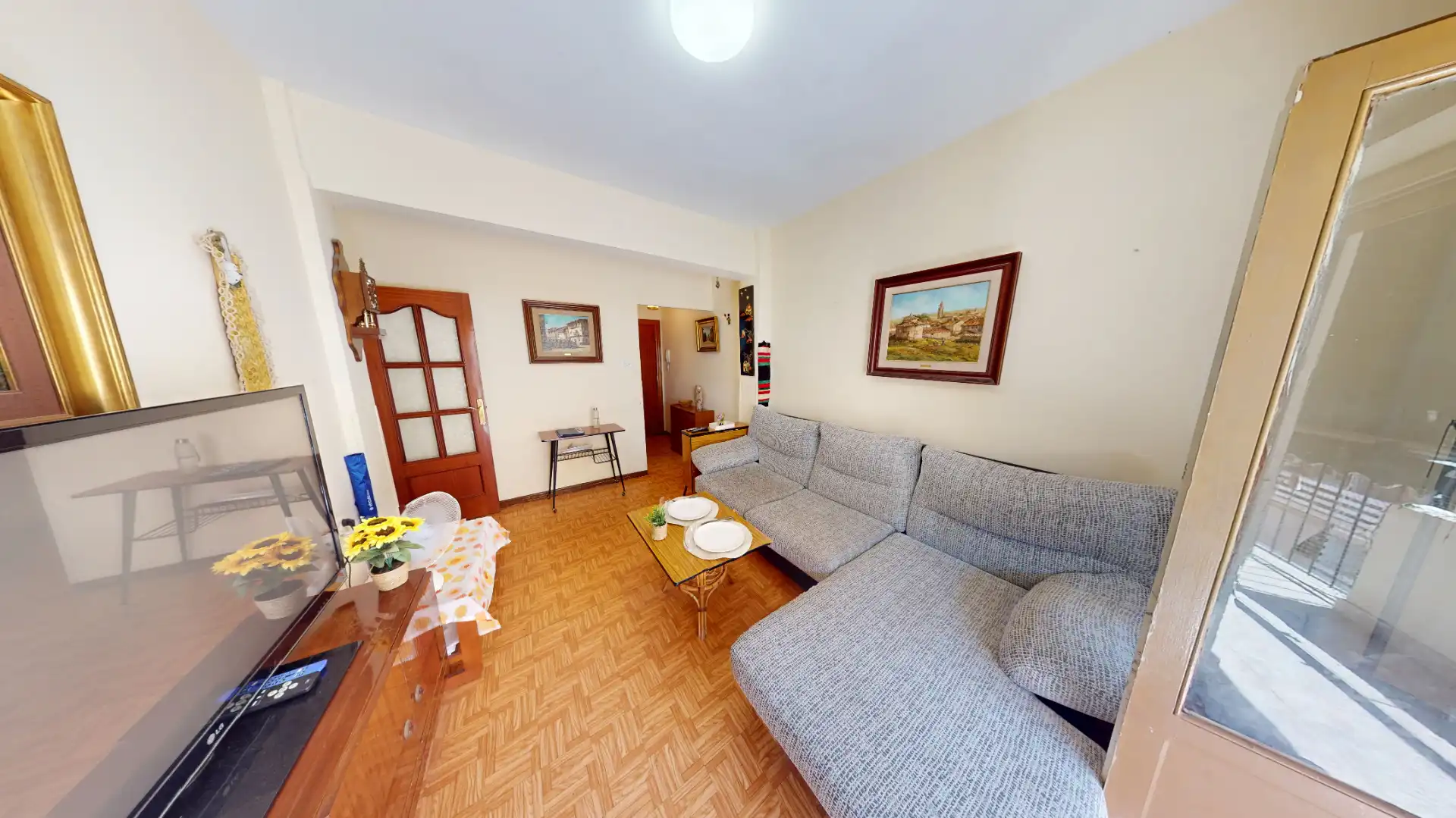 Sala d'estar de Pis en venda en Alicante / Alacant amb Parquet, Moblat i Forn