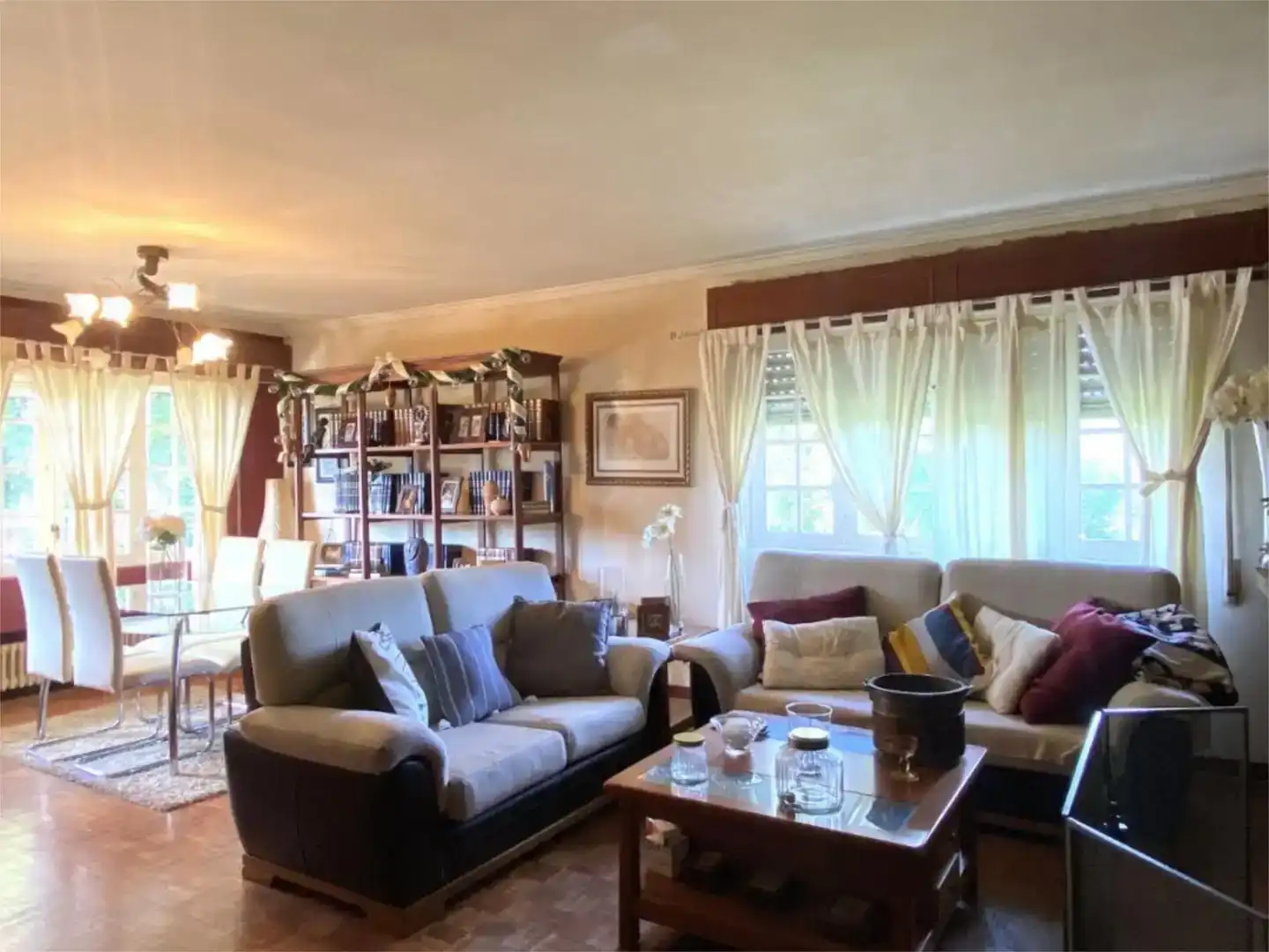Sala de estar de Piso en venta en Ferrol con Jardín privado, Parquet y Balcón