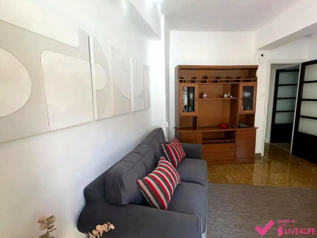 Sala d'estar de Pis de lloguer en Valencia amb Terrassa i Moblat