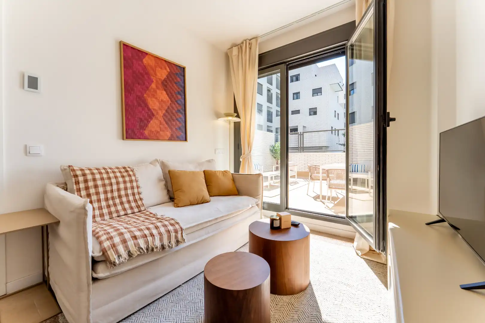 Balcony of Flat for rent in Madrid  with Air Conditioner, Heating and Terrace