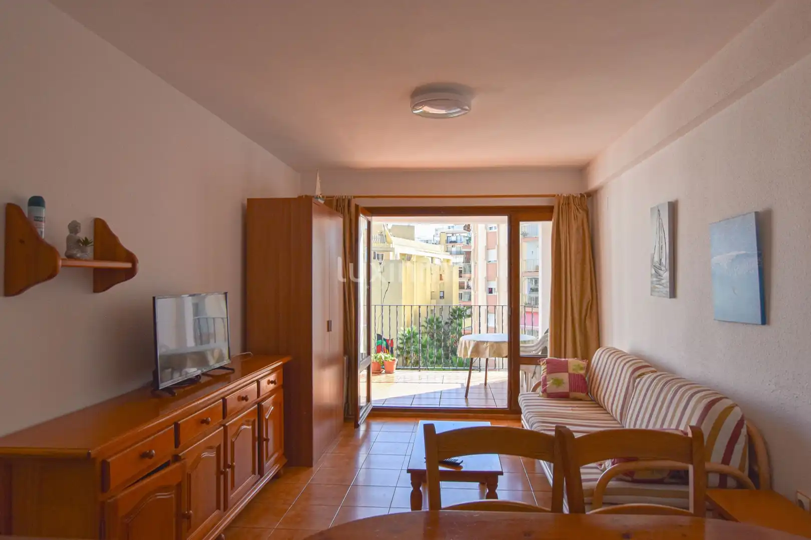 Sala de estar de Piso en venta en Calpe / Calp con Terraza