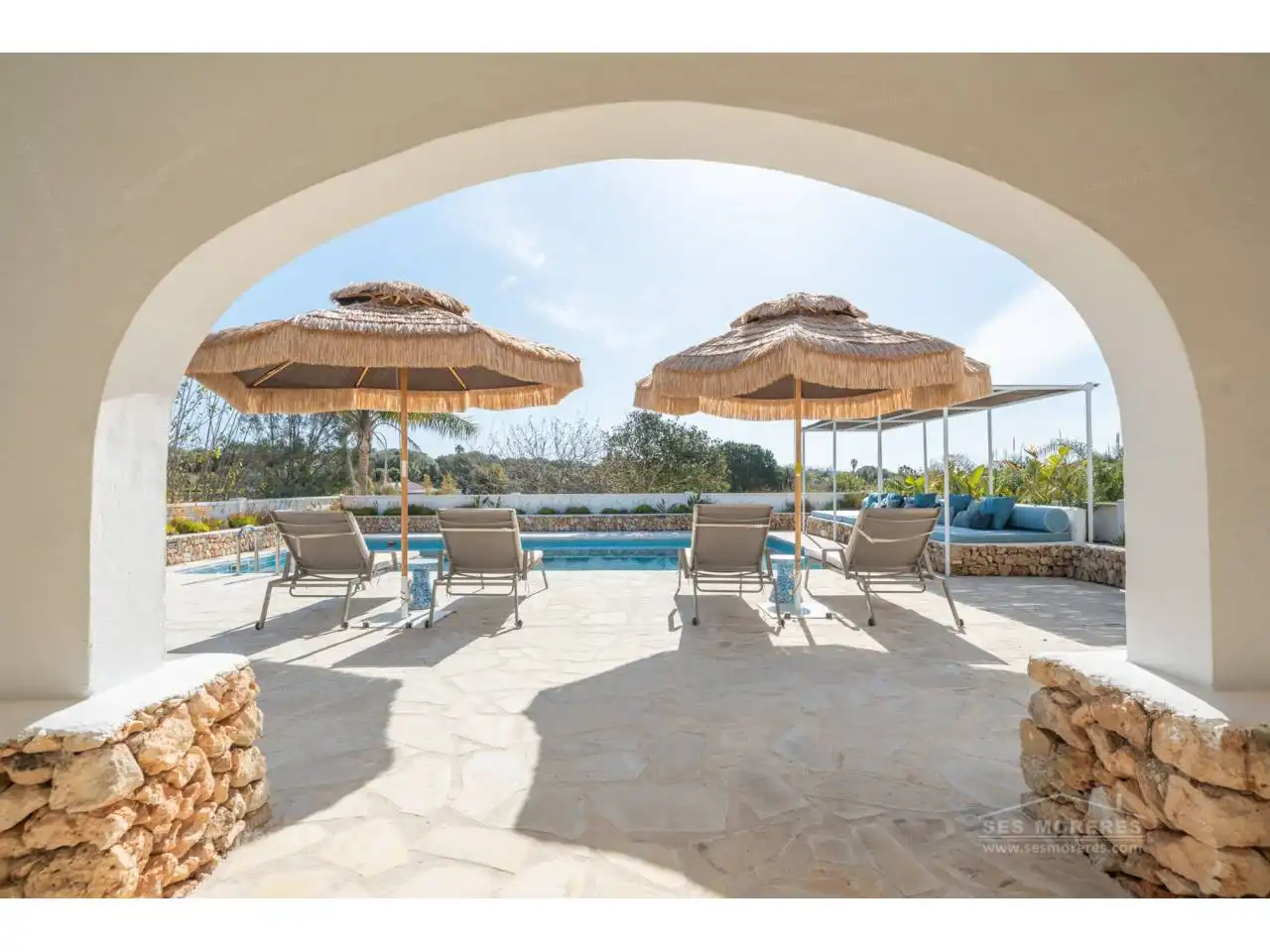 Terraza de Casa o chalet de alquiler en Alaior con Aire acondicionado, Jardín privado y Terraza