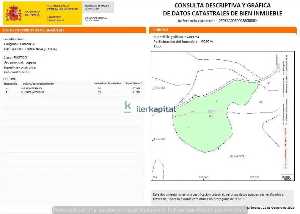 Rural land for sale in Camarasa, imagen 2