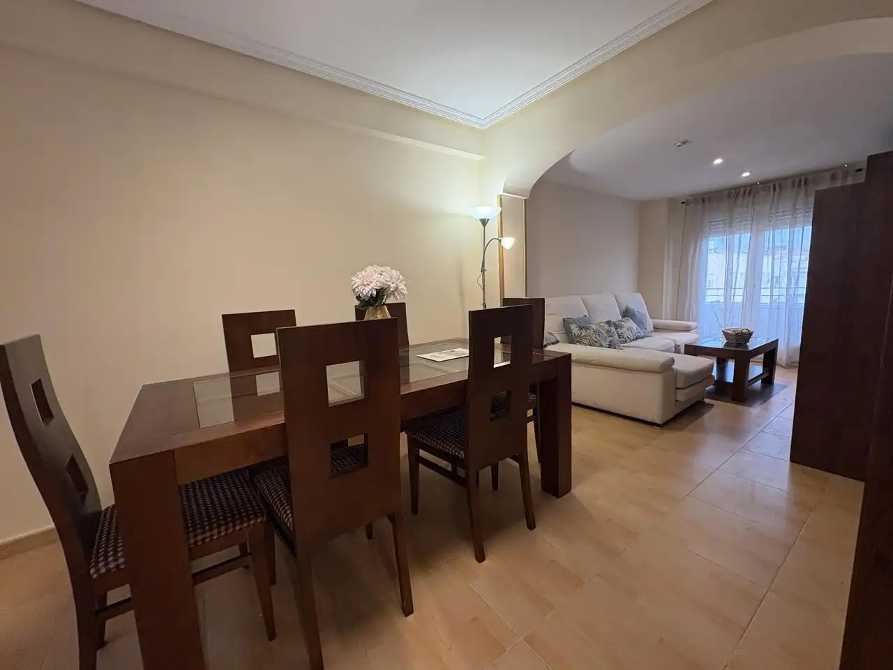Dining room of Flat for rent in Madrid  with Heating, Terrace and Furnished