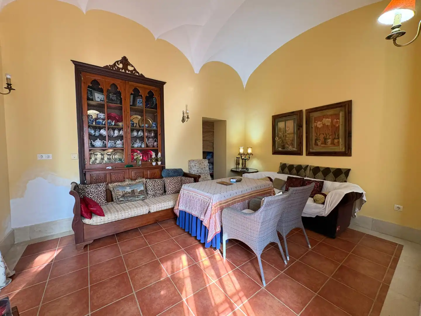 Living room of Houses for sale in Lobón  with Terrace, Storage room and Furnished