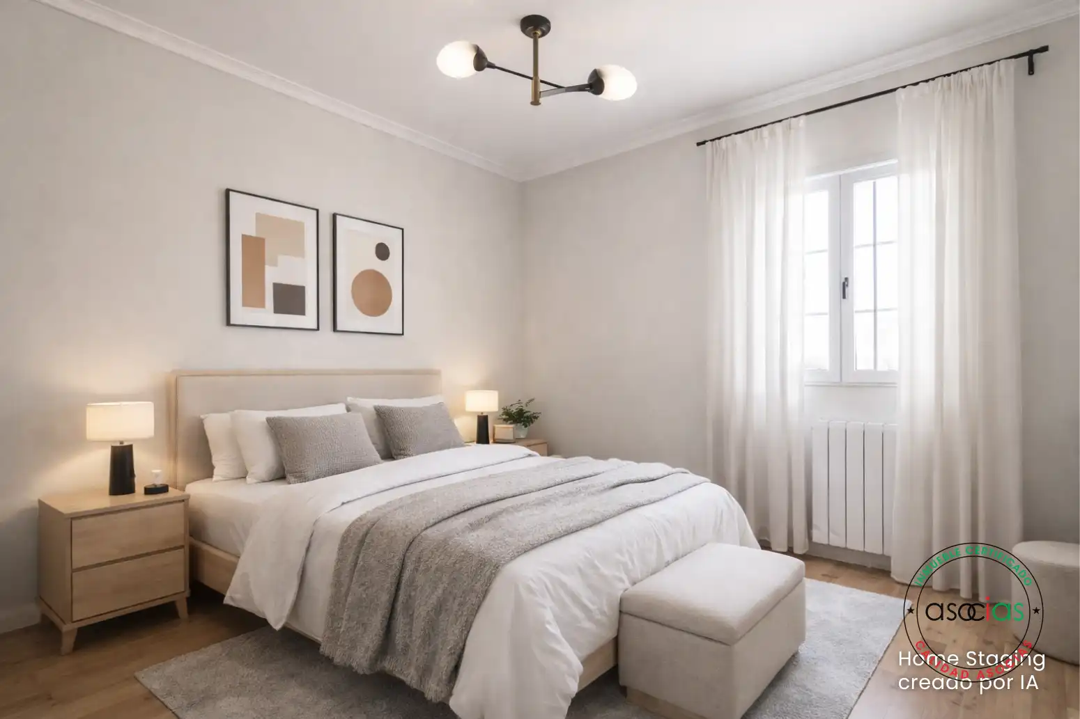 Schlafzimmer von Dachboden zum Verkauf in Gijón  mit Heizung, Parkett und Terrasse